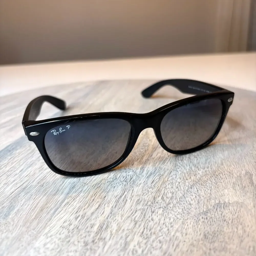 Ray-Ban RB2132 New Wayfarer Polarized Sunglasses Black 601/S-78 55 / 18 3P